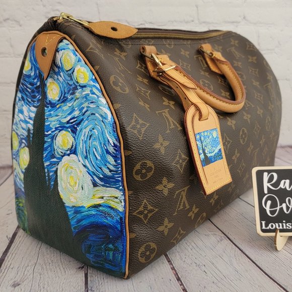Louis Vuitton Handbags - Louis Vuitton Speedy 35 CUSTOM PAINTED - Triple Sealed - Van Gogh Starry Night.